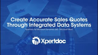 Create Accurate Sales Quotes Through Integrated Data Systems [Demo]