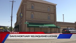 Davis Mortuary voluntarily relinquishes license to operate
