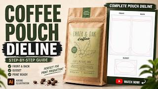Coffee Pouch Dieline FULL GUIDE (Step-by-Step)