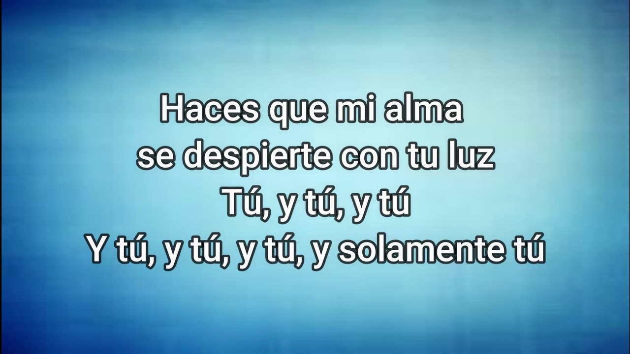 Pablo Alboran - solamente tu letra - YouTube