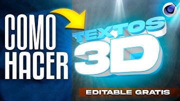 Como hacer textos 3D en Cinema 4D✅ | Tutorial de Iniciación + Editable GRATIS ⚡🤯