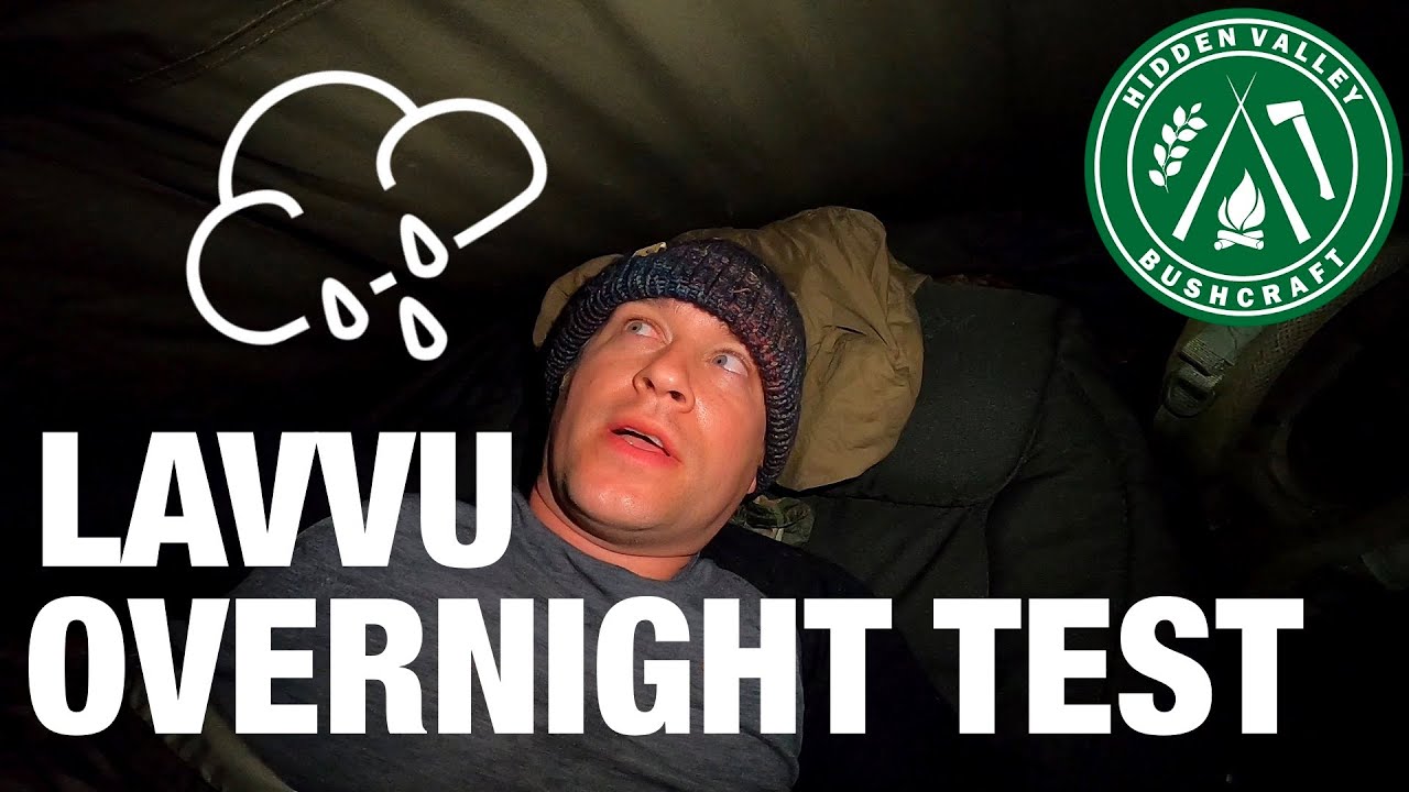 OVERNIGHT Stay in Modified Polish Lavvu | FIELD TEST with Bushcraft Instructor | Does it leak? Pt 2
