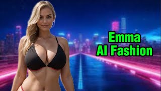 [4K] Emma AI Fashion: Chevron Pattern Underwear Bold, Chic &amp; Unstoppable!
