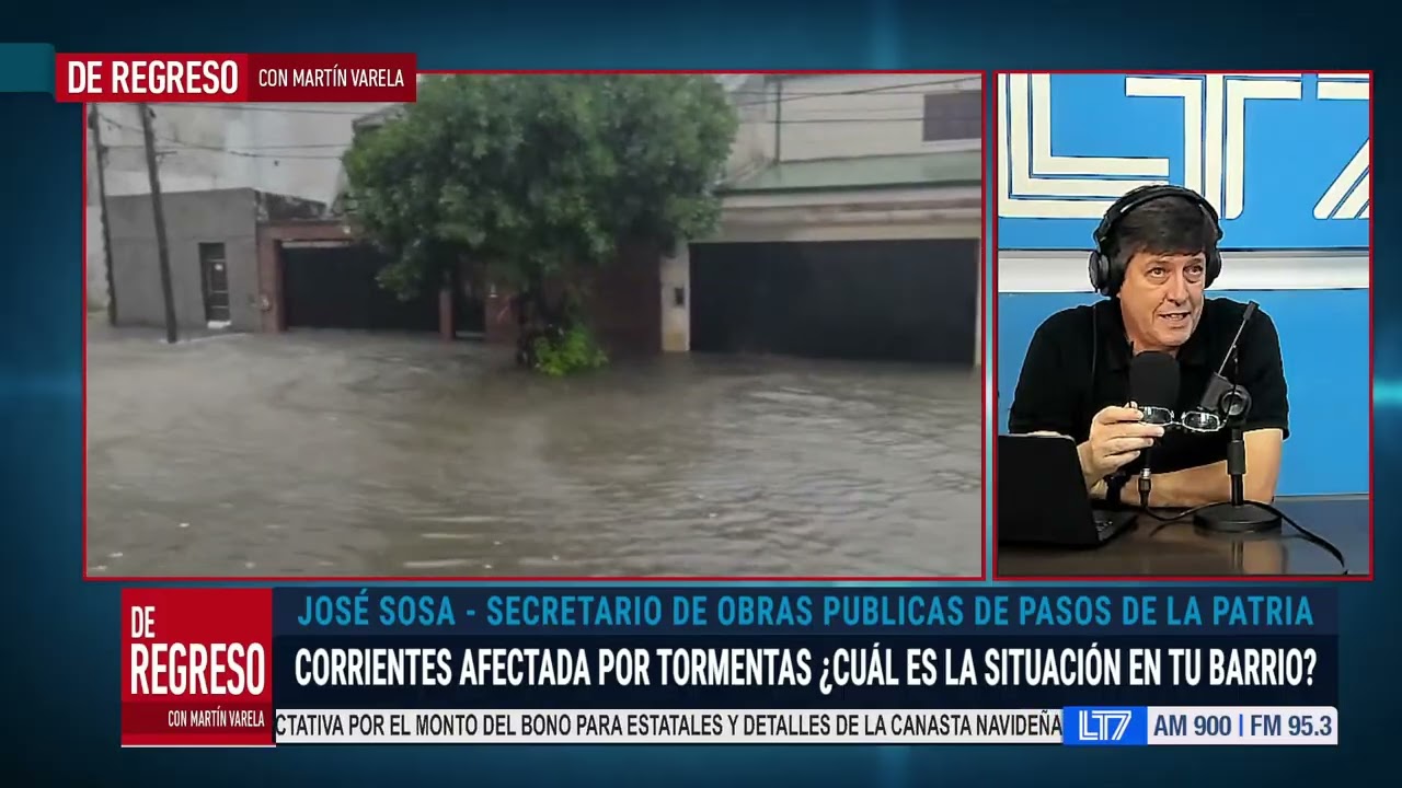 Temporal en Corrientes, situación de Paso de la Patria: charlamos con José Sosa