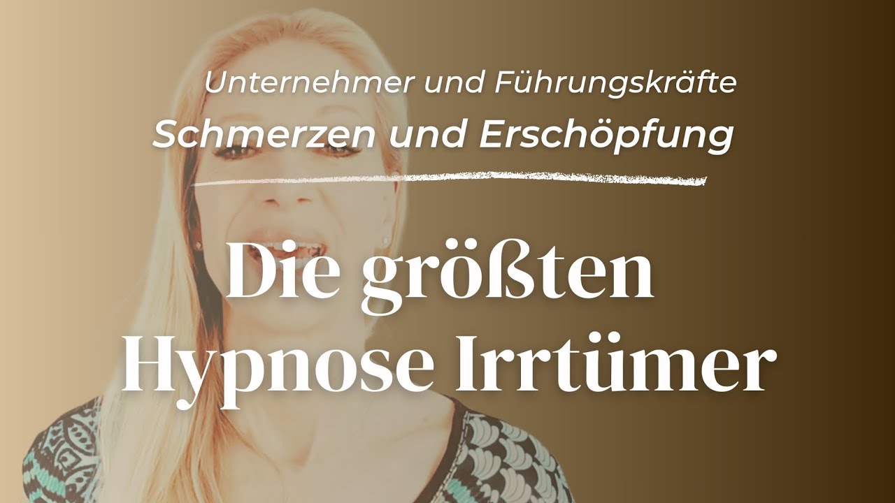 Schmerztherapie für Leistungsträger: Die größten Hypnose Irrtümer  — häufige Fragen einfach erklärt!