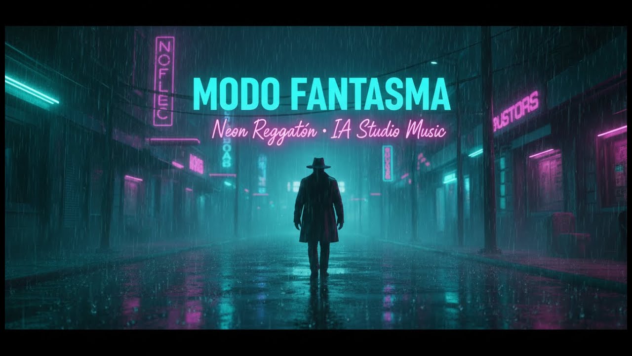 🎧 Modo Fantasma – Reggaetón Urbano Futurista (Neon IA Visualizer)