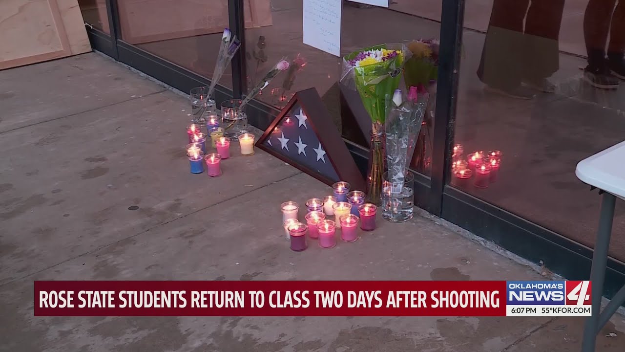 Rose State students return to class two days after shooting - YouTube