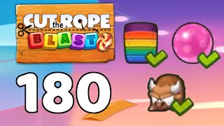 Cut the Rope BLAST 180 - Walkthrough, No Boosters