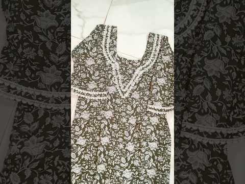 Beautiful cotton kurti neck design #fashion #kurtisstyle #fashiontrends #stitching #fashionndesigns