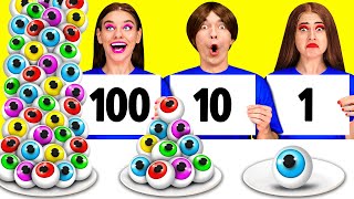 100 Layers of Food Challenge by Happy Funny