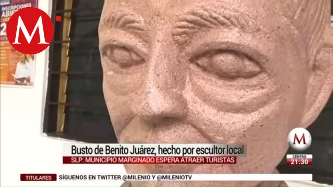 Busto de Benito Juárez, hecho por escultor local - YouTube