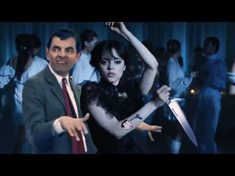 Wednesday dances with Mr. Bean