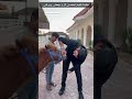  جلسة تقييم لحصان قزم بيعض ويرفس