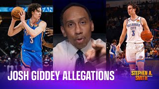 Stephen A. Smith speaks on Josh Giddey allegations