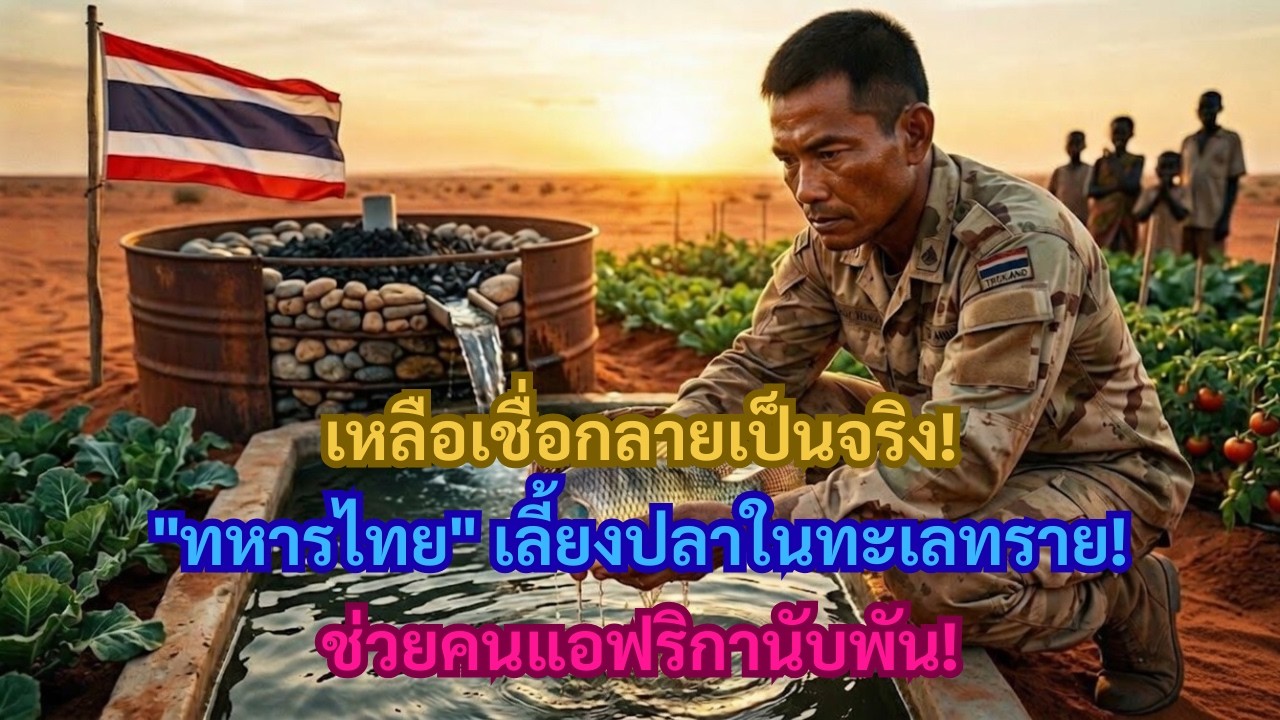 สิ่งที่เป็นไปไม่ได้กลายเป็นจริง! ทหารไทยเลี้ยงคนแอฟริกานับพันให้อิ่มท้อง ด้วยปลาที่เลี้ยงในทะเลทราย!