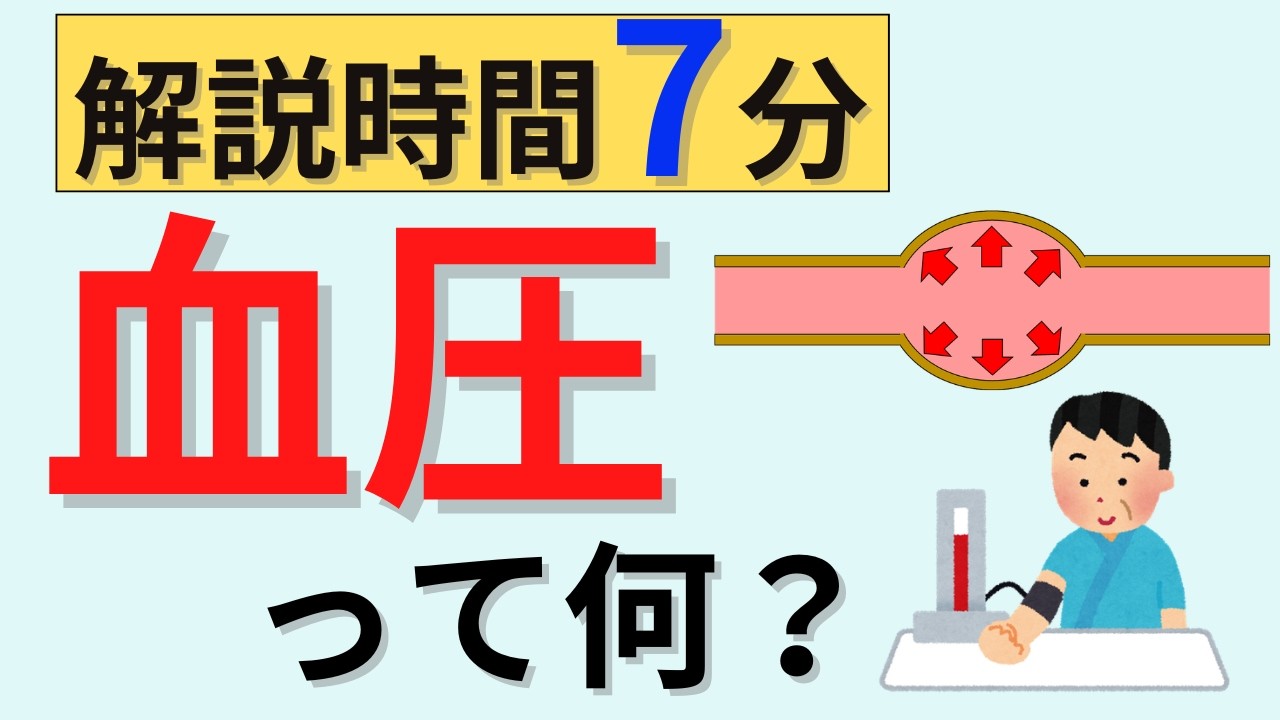 【解説時間7分】血圧の仕組みについて解説