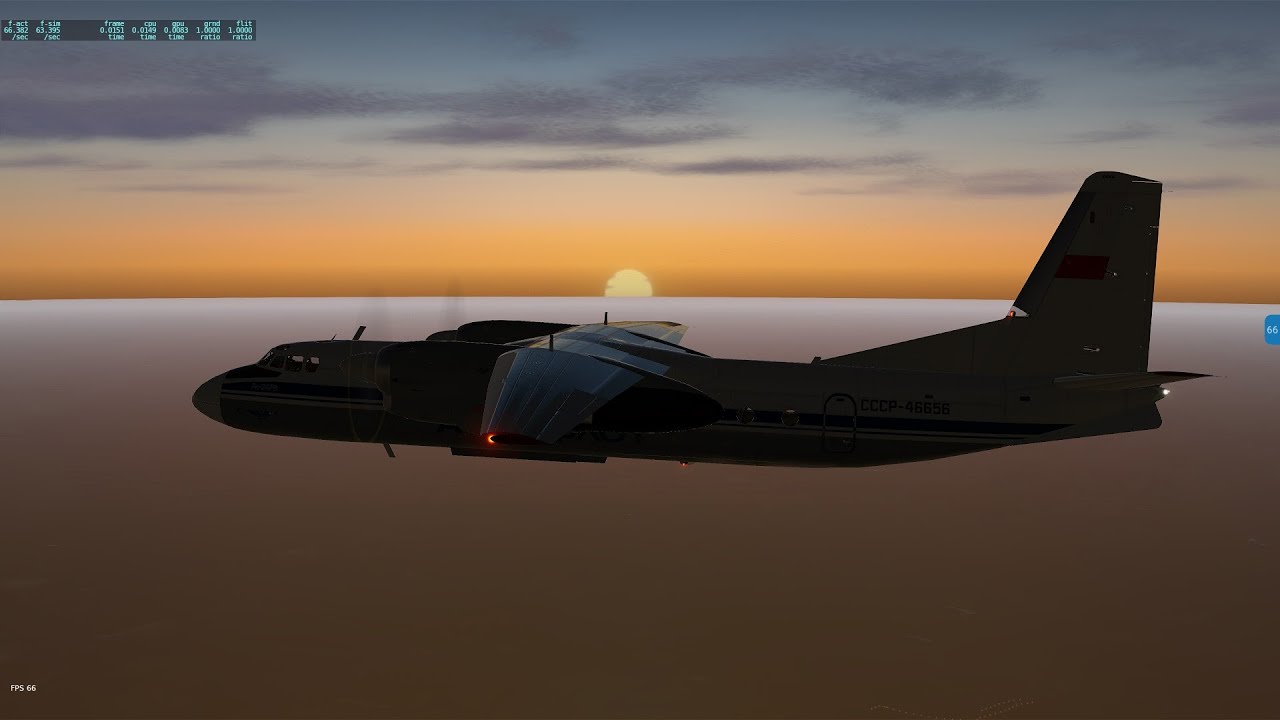 Рейс  Сочи -- Москва (Внуково). Ан-24 РВ. Еще один тест.