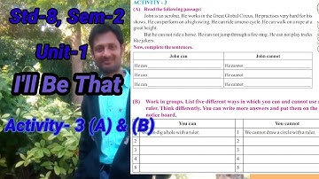 STD-8 ENGLISH, SEM-2, UNIT-1, I