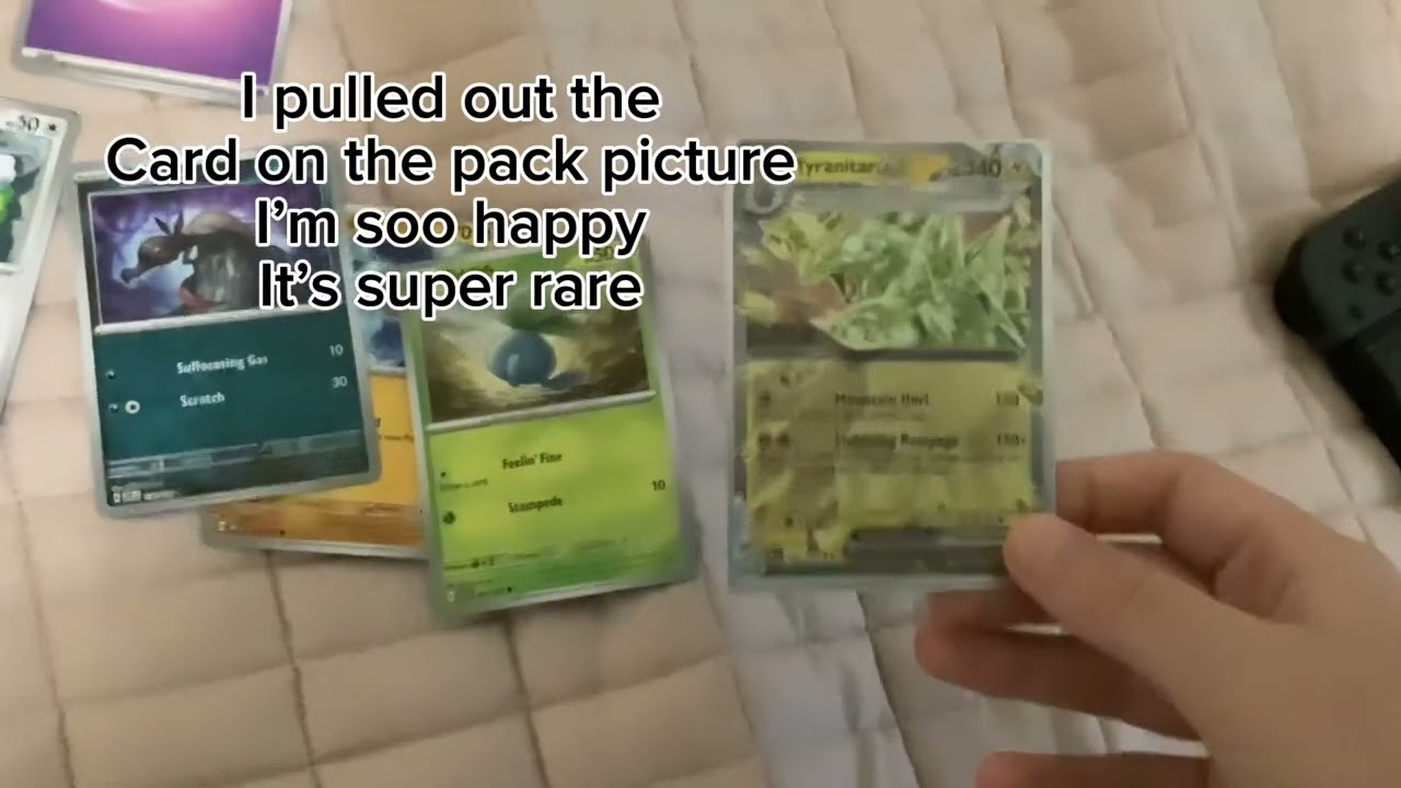I pulled out a tyranitar EX first pack!!! 