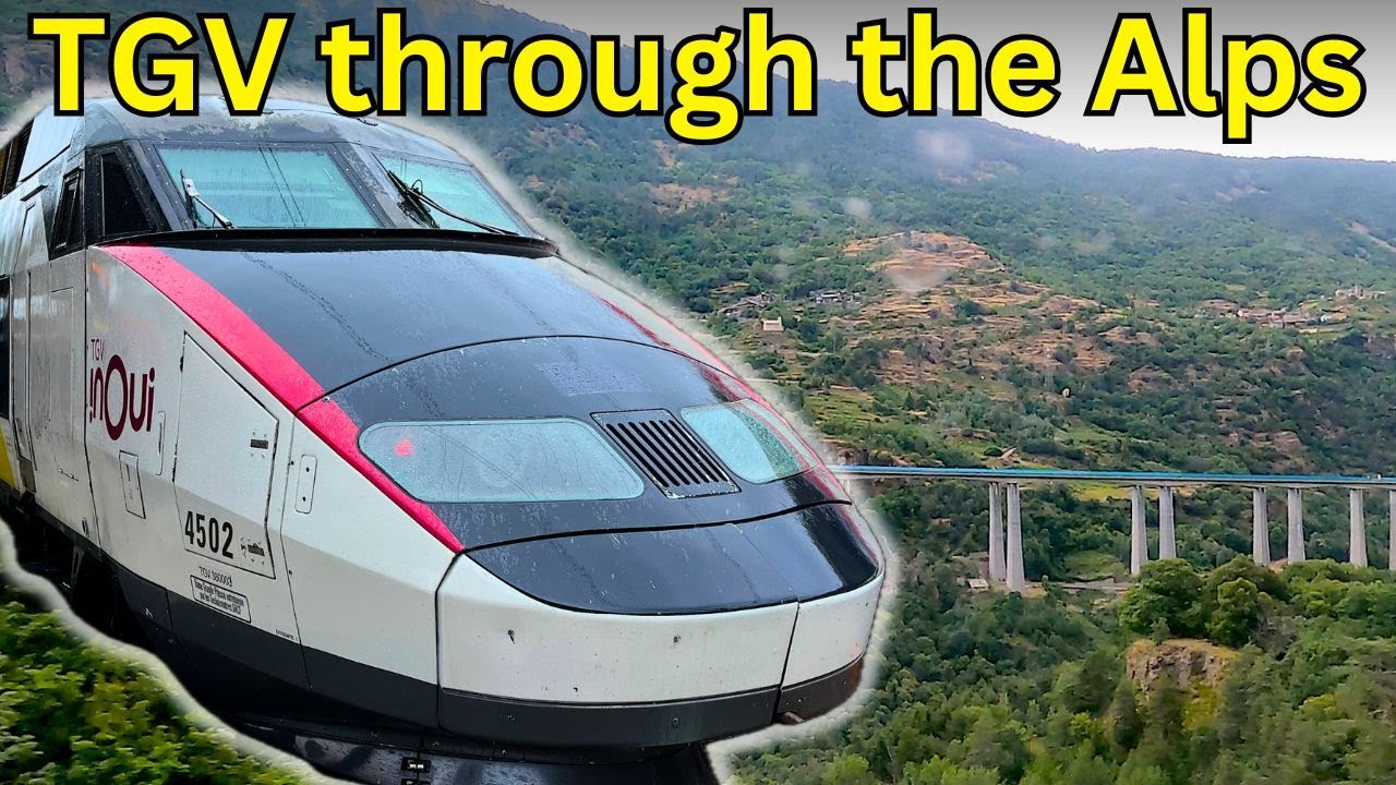 Paris to Milan with SNCF in a TGV Réseau. Over and through the Alps from France to Italy.