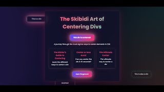 Center-Piece: Where the div takes the stage