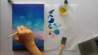 landscape beginners painting oil simple haul