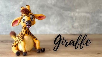 Needle Felting Tutorial: Creating an Adorable Cute Giraffe Design! 🦒