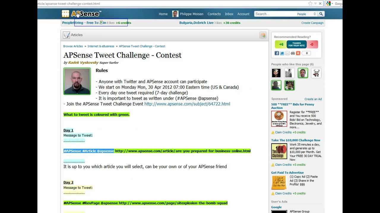 How To Find Articles and RevPages at APSense To Tweet Them