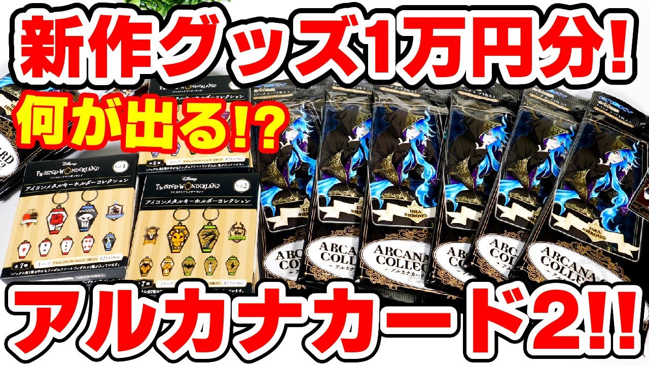ツイステ アニメイトでグッズ１万円分買い物 アルカナカード第２弾 メタルキーホルダーコレクションを開封 ディズニーツイステッドワンダーランド Youtube