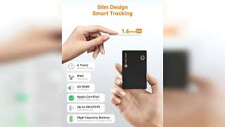 Review Novoo Air Locator Tag Ios Only Wallet Tracker Card With Apple Find My, Smart Card Bl...