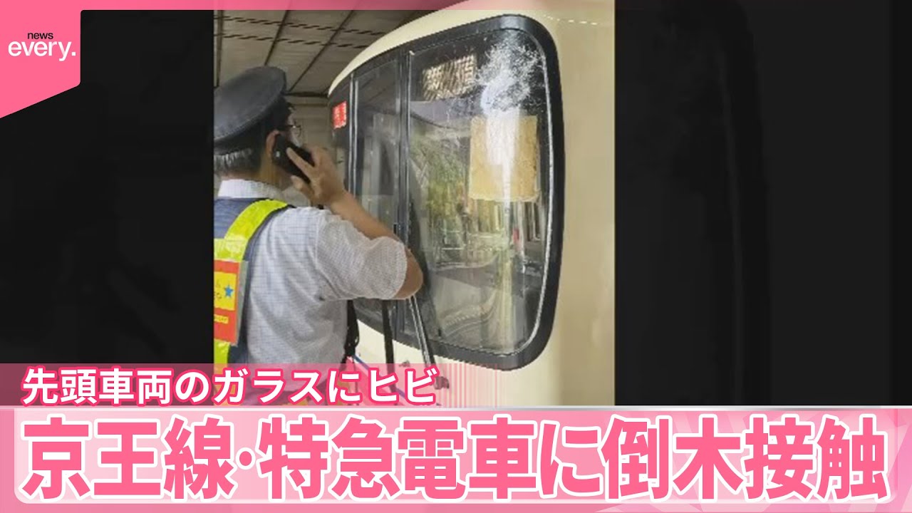 事故】京王線・特急電車に倒木接触 運転見合わせ…大勢の乗客たちは