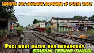 Keberangkatan Dan Kedatangan Kereta api||Di Stasiun Tebing Tinggi Pagi Hari