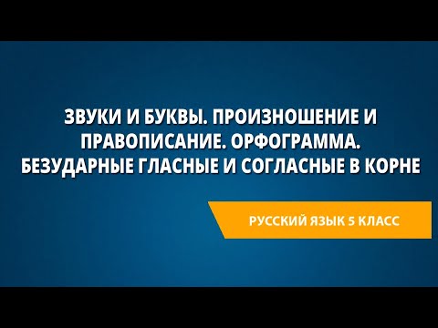Звуки и буквы. Произношение и правописание. Орфограмма. Безударные гласные и согласные в корне