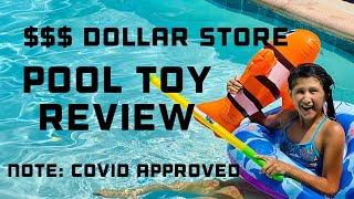 Dollar Store Pool Toy Review! Unfiltered! Dad dropped 7 bucks! ! Genuinely Abbey!! 😉