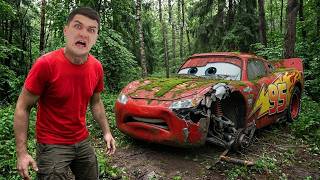 Found an Abandoned LIGHTNING McQUEEN in the Woods! Did Lightning McQueen Crash?