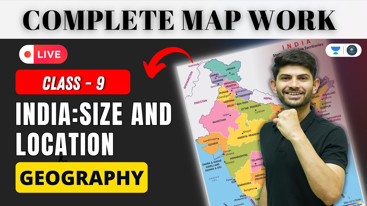 Class 9 India Size And Location Complete Map Work Geography Class 9 India Size And Location Complete Map Work Geography