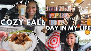 cozy fall day in my life | trying new foods, book shopping, errands \& more ☕🍂🧺🧸 | aliyah simone