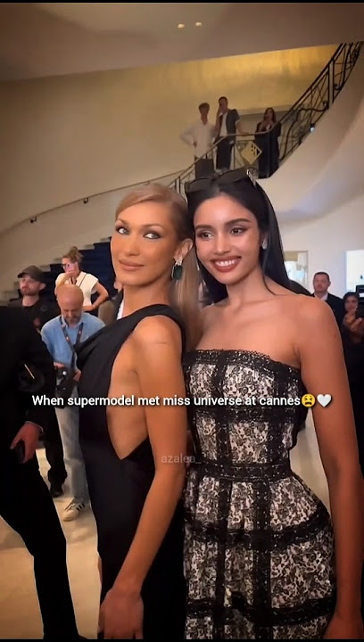 Imagine getting compliments from Bella🥹🎀#bellahadid #missuniverse #fyp #trending #cannes