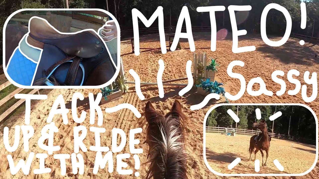 tack up and ride with me!! gopro jump lesson - YouTube