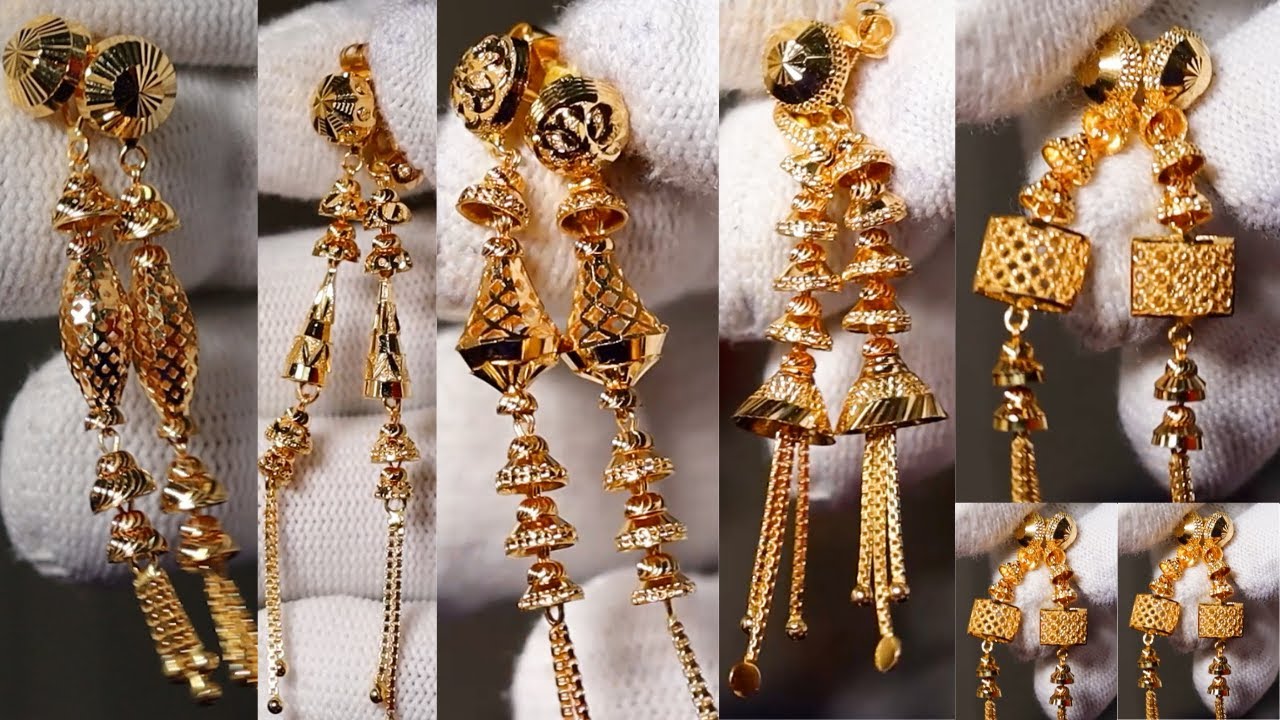 Senco Gold Women Gold & Diamonds Sunflower Gold Drop Earrings : Amazon.in:  Fashion