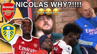 Leeds vs Arsenal — AFTV reaction to Pepe red card “NICOLAS WHY!!!!” 😂😂😂 + Saka miss