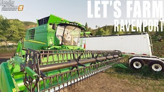 OAT & WHEAT HARVEST | JOHN DEERE T560i COMBINE | LET'S FARM RAVENPORT | FS19