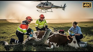Famous Brave Girl and Dog Rescue Cow from Giant Python Attack Wealth