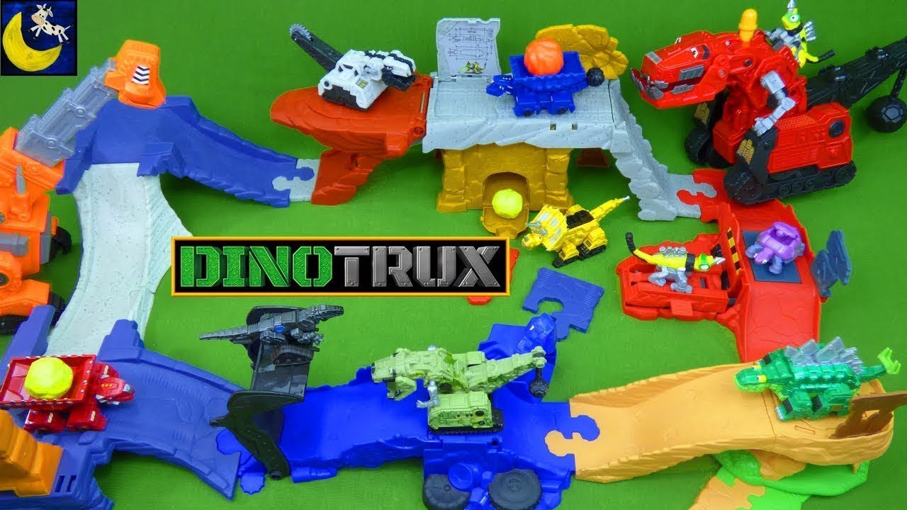 LOTS of Dinotrux Toys! Mega Ty Rux Revvit Skya Dozer Ton Ton Garby Toys