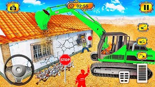 Real City Construction Simulator 3D - City Road Builder Excavator Trucks - Android Gameplay screenshot 2