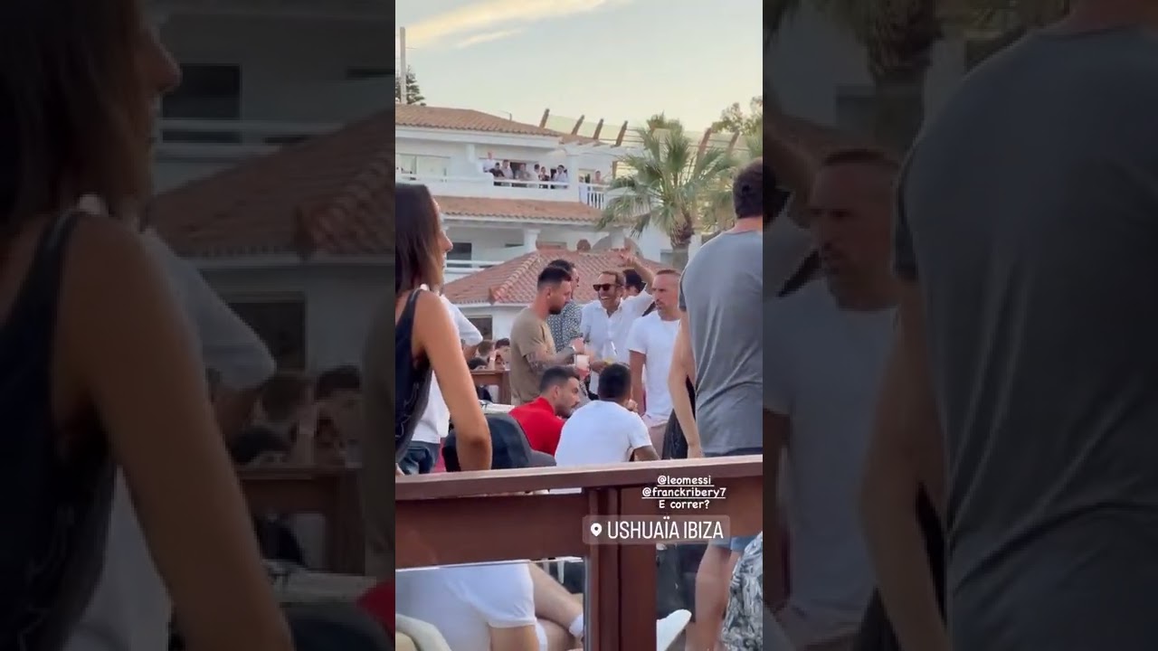 Leo Messi y Ribery se encontraron en sus vacaciones en Ibiza 👍👏😀💯😎😎😎✌❤