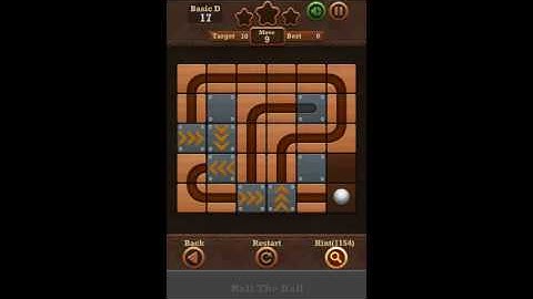Roll The Ball Slide Puzzle 2 - Moves Basic D Level 17 Walkthrough