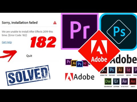Adobe Installation Failed Error 182 FIX  | Error Code 182