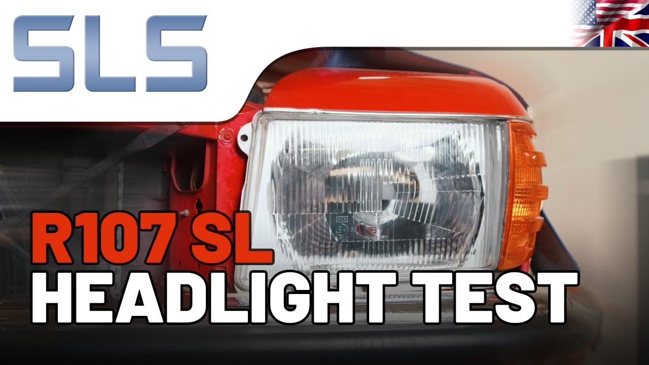 Тест фар Mercedes R107 SL – почему фары часто так плохо установлены?