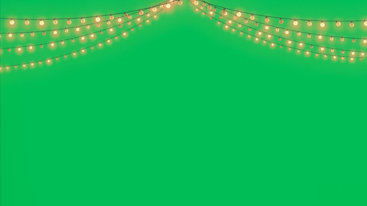 Green Screen Festival Lights | Garlands | 4K | Global Kreators